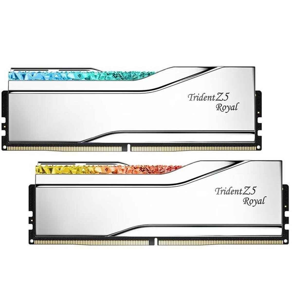 G.Skill Trident Z5 Royal 48GB DDR5-7200 CL36 Arbeitsspeicher silber G.Skill Trident Z5 Royal 48GB DDR5-7200 CL36 Arbeitsspeicher silber