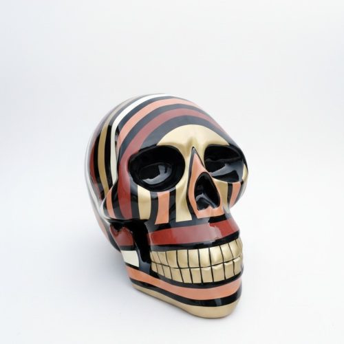 Abstrakte Schädel Figur Statue Skulptur 58cm Statue Skulpturen Toten Kopf