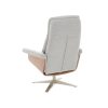Amasra Loungesessel inkl. Hocker - LAKE slate grey / Edelstahloptik / Eiche hell