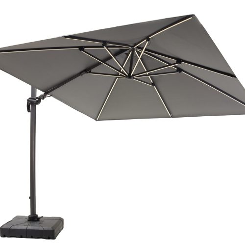 L.C. Wholesaler Ampelschirm NAPOLI mit Bespannung in Polyester grau/Gestell Aluminium anthrazit L.C. Wholesaler Ampelschirm NAPOLI mit Bespannung in Polyester grau/Gestell Aluminium anthrazit