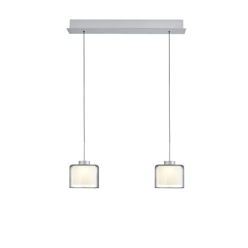 Elements by Bankamp LED-Pendelleuchte KLARA in Aluminium mattiert/Rauchglas Elements by Bankamp LED-Pendelleuchte KLARA in Aluminium mattiert/Rauchglas