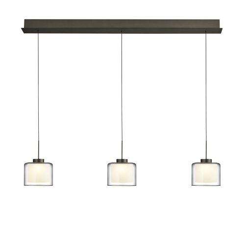 Elements by Bankamp LED-Pendelleuchte KLARA in Bronze eloxiert/Rauchglas