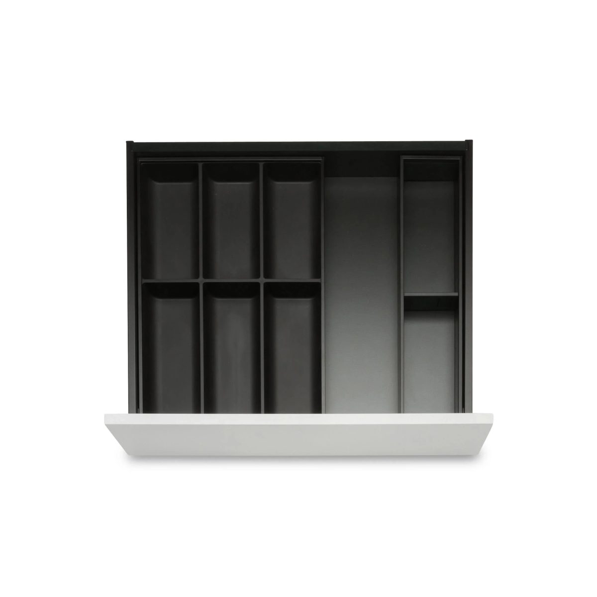 Besteckkasten & Rahmen Bundle | Blum AMBIA-LINE | 42.2 x 40 cm | Seidenweiß | Besteckeinsatz, Organizer Rahmen, Besteckeinsatz, Organizer Rahmen