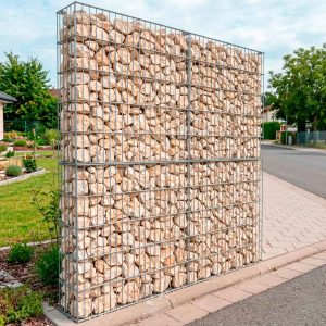ZKO Modulgabione MG25 (8/6/8) Komplettset Verzinkt Zum Aufdübeln 10 m 1000 mm ZKO Modulgabione MG25 (8/6/8) Komplettset Verzinkt Zum Aufdübeln 10 m 1000 mm