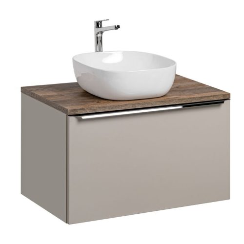 Waschtischunterschrank 80cm AKAN Taupe inkl. Waschtisch
