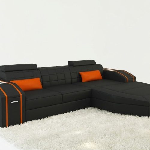 Beleuchtete Wohnzimmer Ledersofa Sofa Eck Couch Wohnlandschaft Big Beleuchtete Wohnzimmer Ledersofa Sofa Eck Couch Wohnlandschaft Big