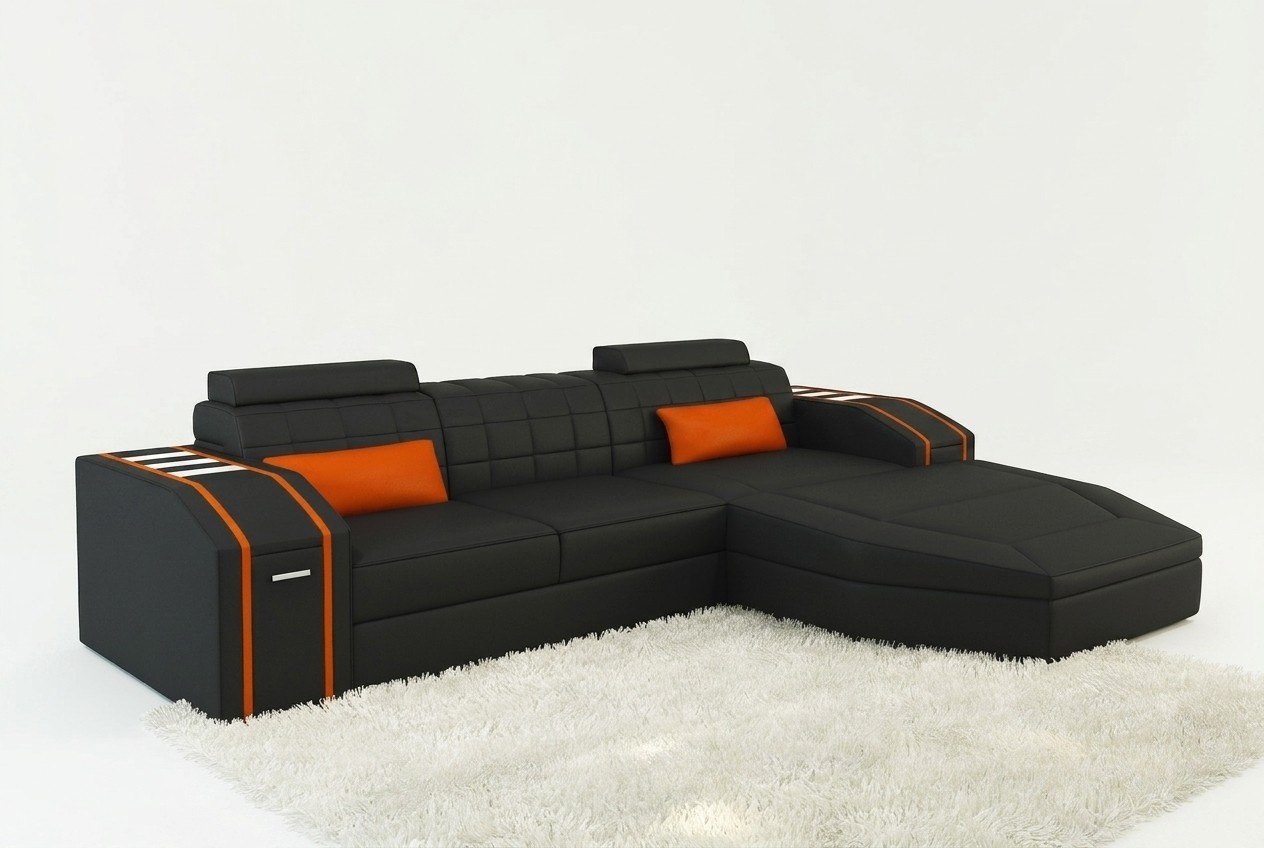 Beleuchtete Wohnzimmer Ledersofa Sofa Eck Couch Wohnlandschaft Big Beleuchtete Wohnzimmer Ledersofa Sofa Eck Couch Wohnlandschaft Big