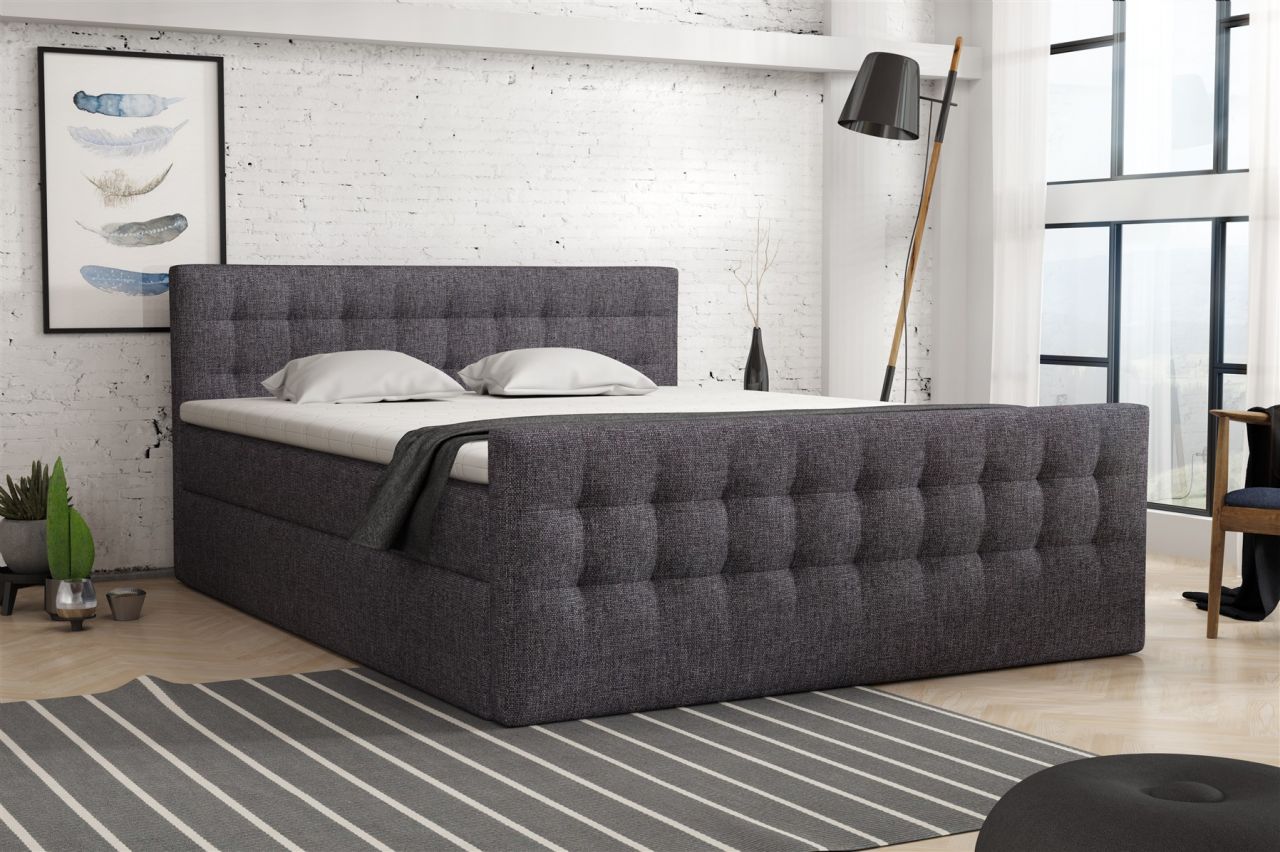 Boxspringbett Schlafzimmerbett ANKER 140x200cm in div. Farbvarianten Boxspringbett Schlafzimmerbett ANKER 140x200cm in div. Farbvarianten