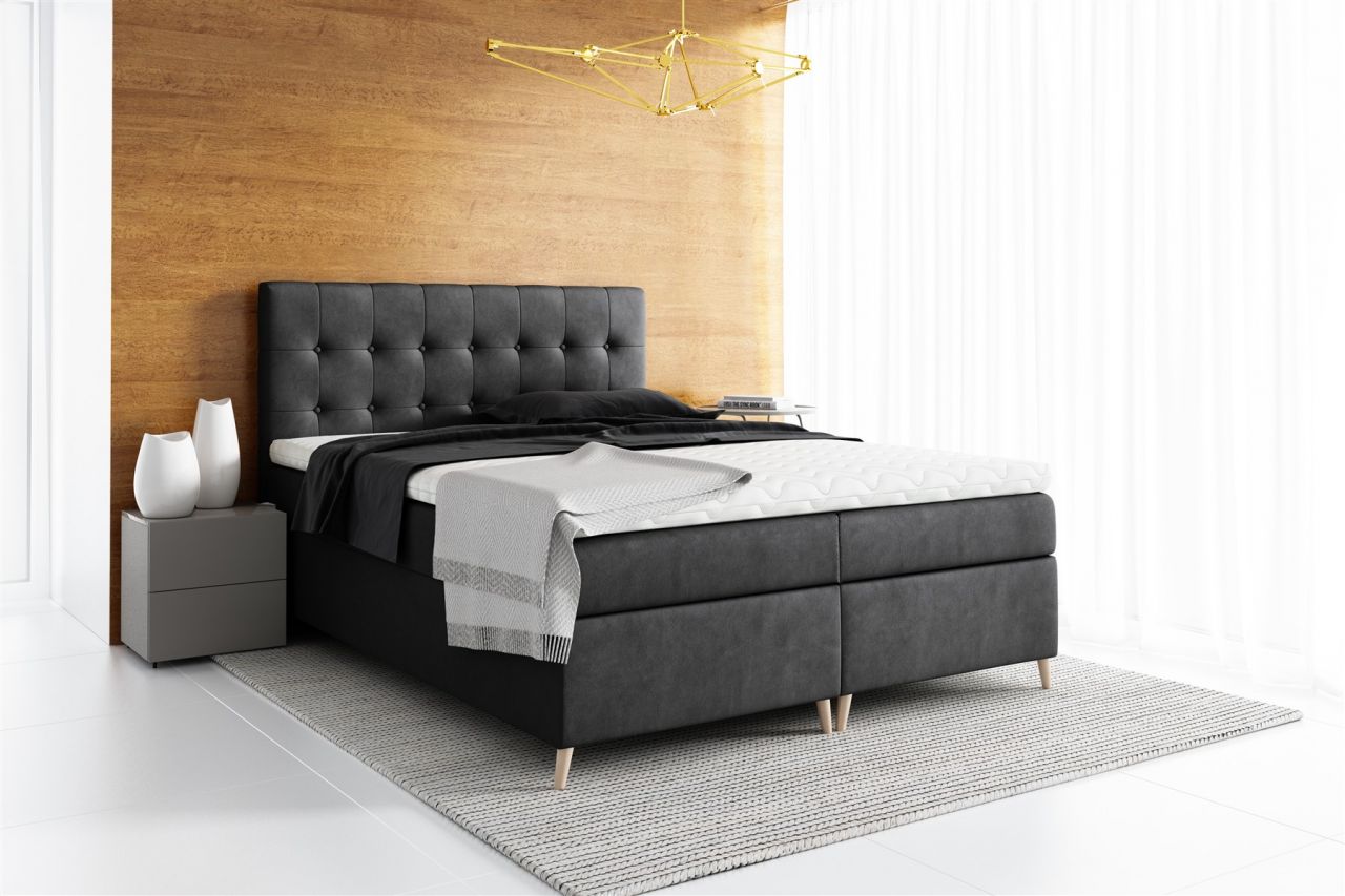 Boxspringbett Schlafzimmerbett ASGER 120x200cm inkl.Bettkasten Boxspringbett Schlafzimmerbett ASGER 120x200cm inkl.Bettkasten
