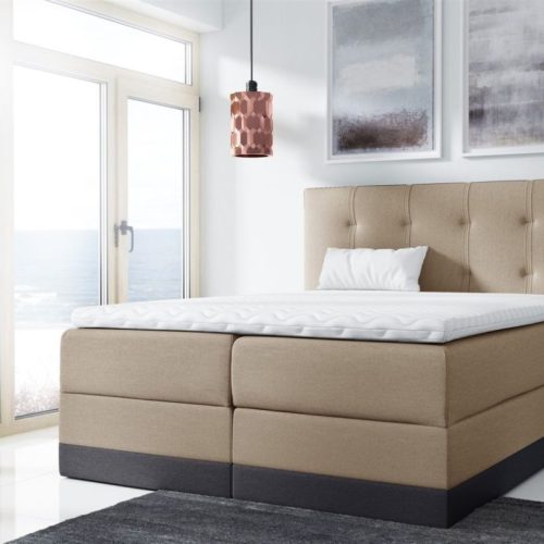 Boxspringbett Schlafzimmerbett BALEA 200x200cm Cappuccino-Grau Boxspringbett Schlafzimmerbett BALEA 200x200cm Cappuccino-Grau