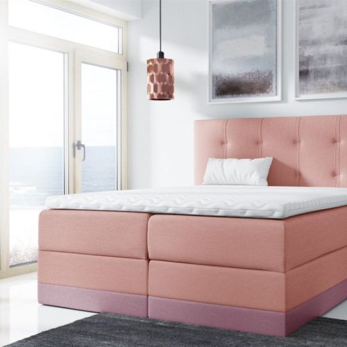 Boxspringbett Schlafzimmerbett BALEA 120x200cm Rosa-Lila