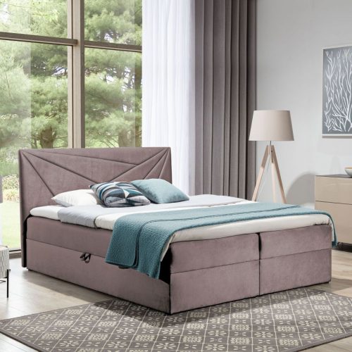 Boxspringbett Schlafzimmerbett CARLITA 120x200cm Altrosa Boxspringbett Schlafzimmerbett CARLITA 120x200cm Altrosa