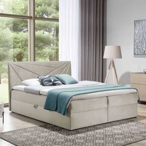 Boxspringbett Schlafzimmerbett CARLITA 120x200cm Beige