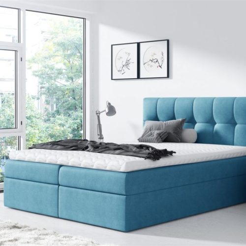 Boxspringbett Schlafzimmerbett CARMEN 120x220cm Hellblau Boxspringbett Schlafzimmerbett CARMEN 120x220cm Hellblau