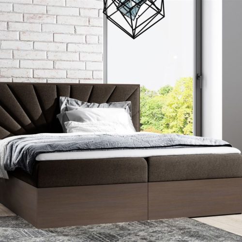 Boxspringbett Bett DAIMON 120x200cm Dunkel Eiche Stoff Braun inkl. Bettkasten Boxspringbett Bett DAIMON 120x200cm Dunkel Eiche Stoff Braun inkl. Bettkasten