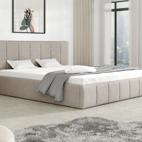 Polsterbett Doppelbett DETROIT Komplettset 120x200cm Stoff Freya Cappuccino Polsterbett Doppelbett DETROIT Komplettset 120x200cm Stoff Freya Cappuccino