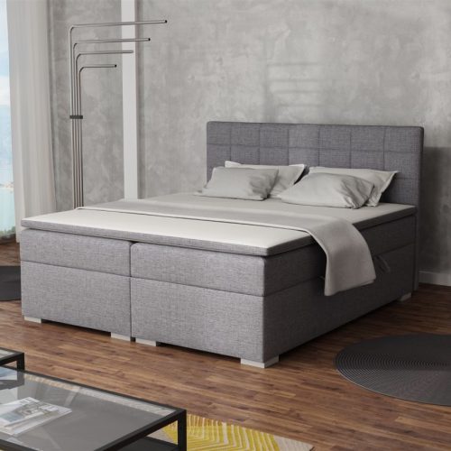 Boxspringbett Schlafzimmerbett FARUK 140x200cm Stoff Inari Grau Boxspringbett Schlafzimmerbett FARUK 140x200cm Stoff Inari Grau