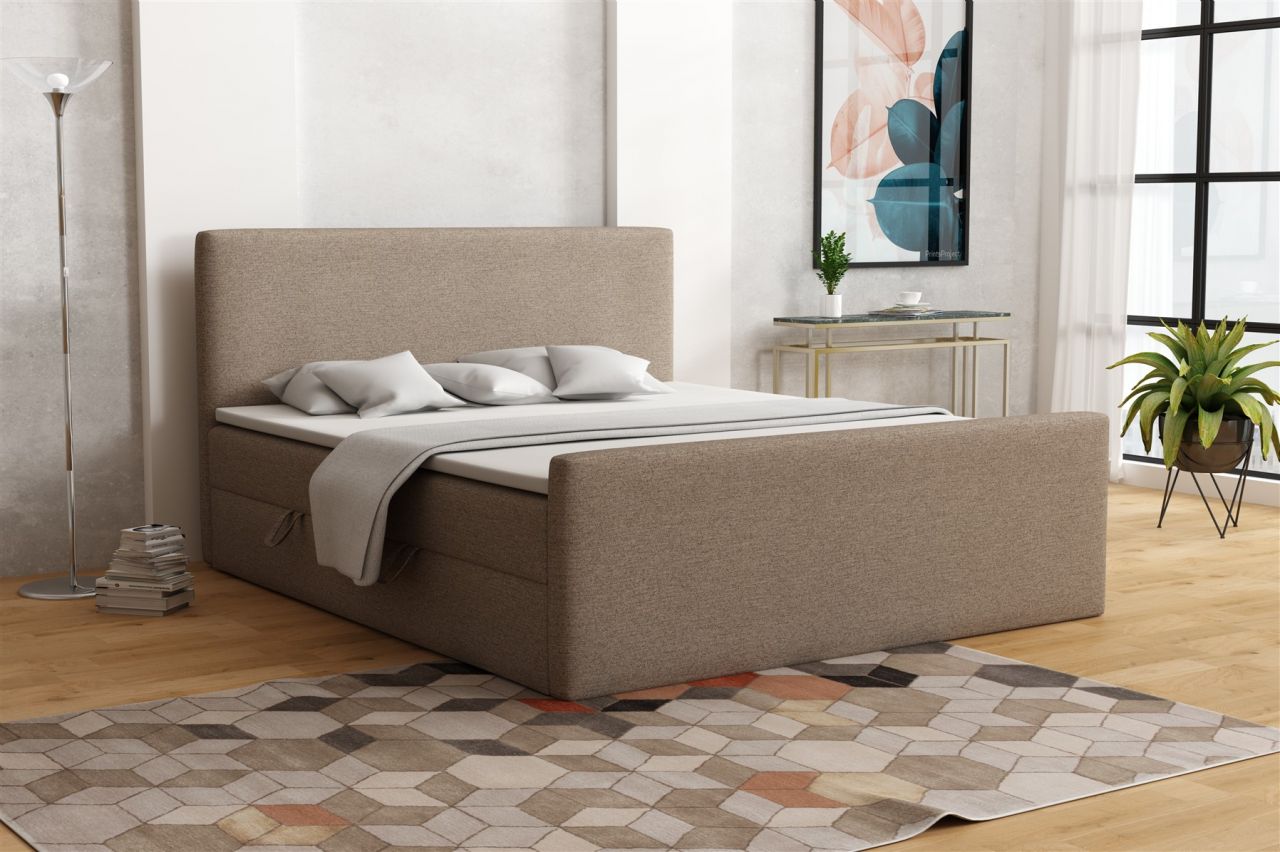 Boxspringbett Schlafzimmerbett IKAROS 140x200cm in div. Farbvarianten Boxspringbett Schlafzimmerbett IKAROS 140x200cm in div. Farbvarianten