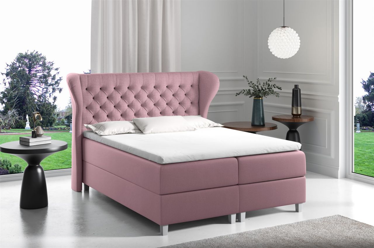 Boxspringbett Schlafzimmerbett LORENZO 120x200cm in div. Farbvarianten Boxspringbett Schlafzimmerbett LORENZO 120x200cm in div. Farbvarianten