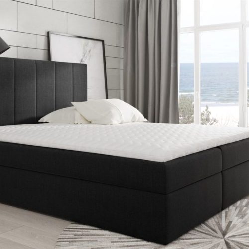Boxspringbett Schlafzimmerbett MARIBEL 120x200cm Stoff Schwarz