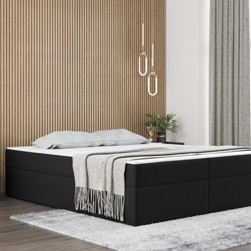Boxspringbett Schlafzimmerbett PRIMA 120x200cm Stoff Schwarz inkl. Bettkasten Boxspringbett Schlafzimmerbett PRIMA 120x200cm Stoff Schwarz inkl. Bettkasten