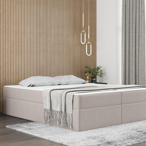 Boxspringbett Schlafzimmerbett PRIMA 120x200cm Stoff Creme inkl. Bettkasten Boxspringbett Schlafzimmerbett PRIMA 120x200cm Stoff Creme inkl. Bettkasten