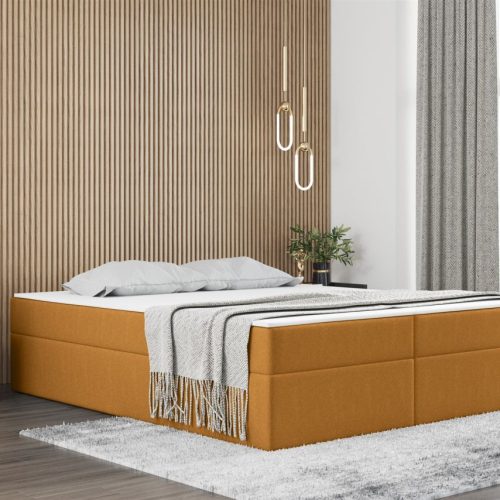 Boxspringbett Schlafzimmerbett PRIMA 120x200cm Stoff Honiggelb inkl. Bettkasten Boxspringbett Schlafzimmerbett PRIMA 120x200cm Stoff Honiggelb inkl. Bettkasten