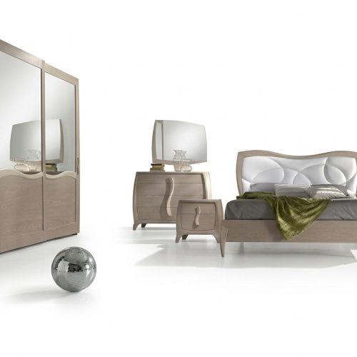 Bett 2x Nachttische 6tlg Schlafzimmer Set Design Modern Luxus Möbel Neu