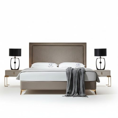 Bett 3tlg. Schlafzimmer Set Design Luxus Schlafzimmer Hotel Möbel 2x Nachttisch