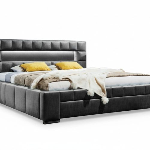 Bett inkl LED Beleuchtung Schlafzimmer Design Möbel Modern Betten Luxus Doppel