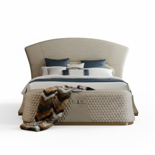 Bett Leder Schlafzimmer Möbel Luxus Moderne Betten 3-teiliges Set Boxspring