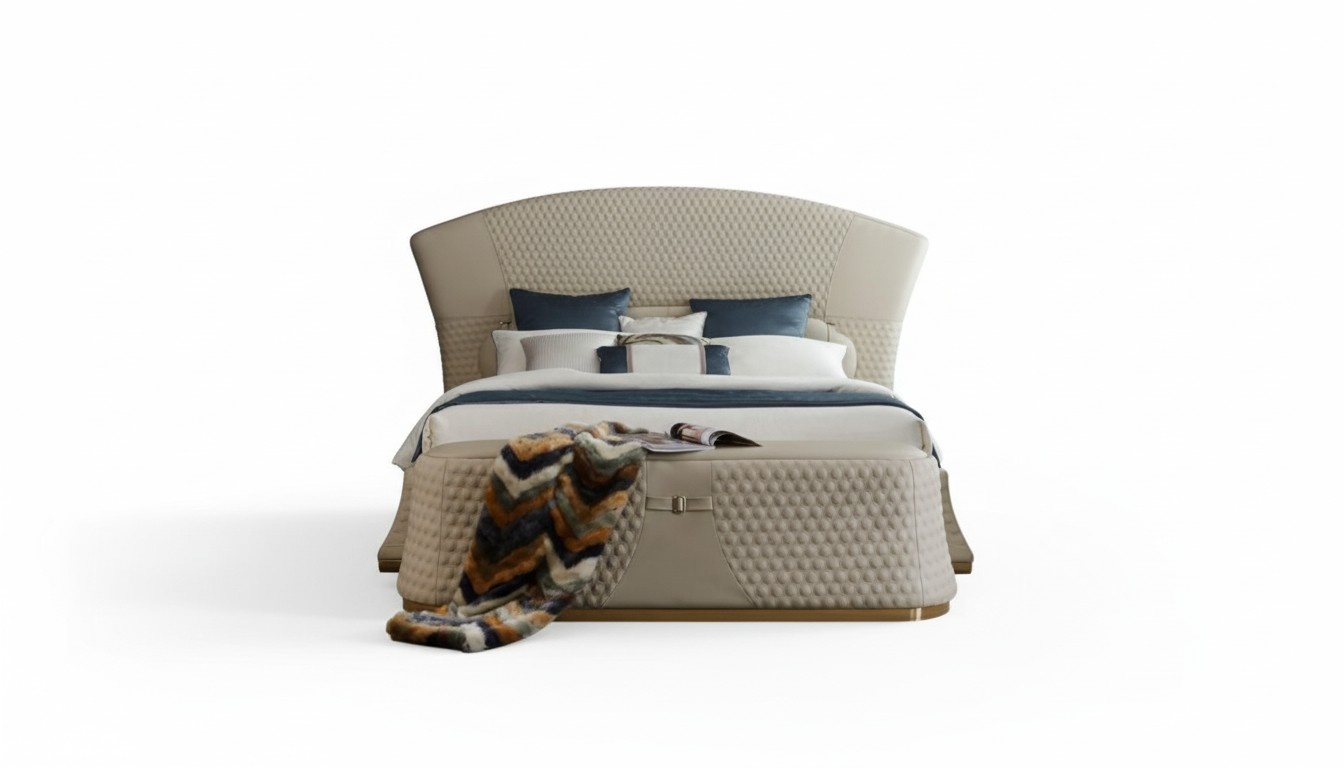 Bett Leder Schlafzimmer Möbel Luxus Moderne Betten 3-teiliges Set Boxspring Bett Leder Schlafzimmer Möbel Luxus Moderne Betten 3-teiliges Set Boxspring