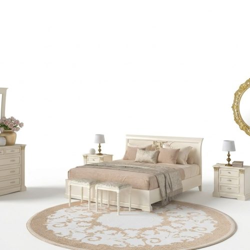 Bett Nachttisch Kommode 7 tlg. Schlafzimmer Set Design Luxus Schlafzimmer Massivholz