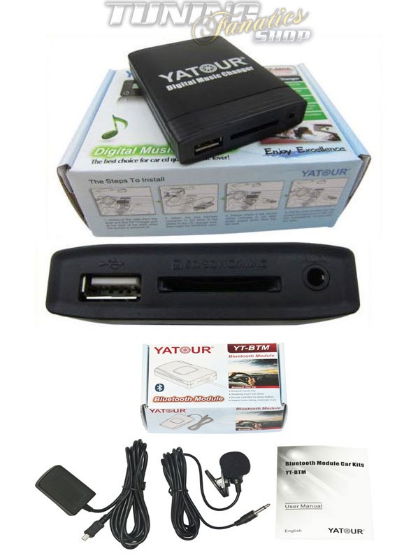 Bluetooth USB MP3 Wechsler CD AUX Quadlock für Ford Radio 5000C 6000 CD 6006 CDC Bluetooth USB MP3 Wechsler CD AUX Quadlock für Ford Radio 5000C 6000 CD 6006 CDC
