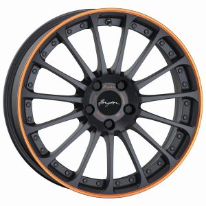 Breyton Magic CW Matt Grey with Orange Anodized Lip Felge 8,5x19 - 19 Zoll 5x112 Lochkreis