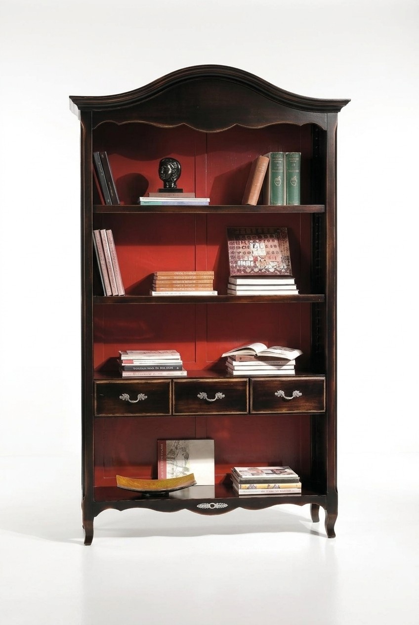 Bücherregal Vitrine Vitrinenschrank Klassischer Schrank Bücherschrank Holz