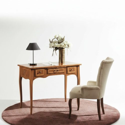 Büro Schreibtisch + Stuhl Komplettes Set Möbel Tische Luxus Italien Tisch 2tlg.