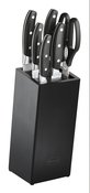 Bürsten-Messerblock 7-tlg., in Schwarz - Gallery 1 Bürsten-Messerblock 7-tlg., in Schwarz