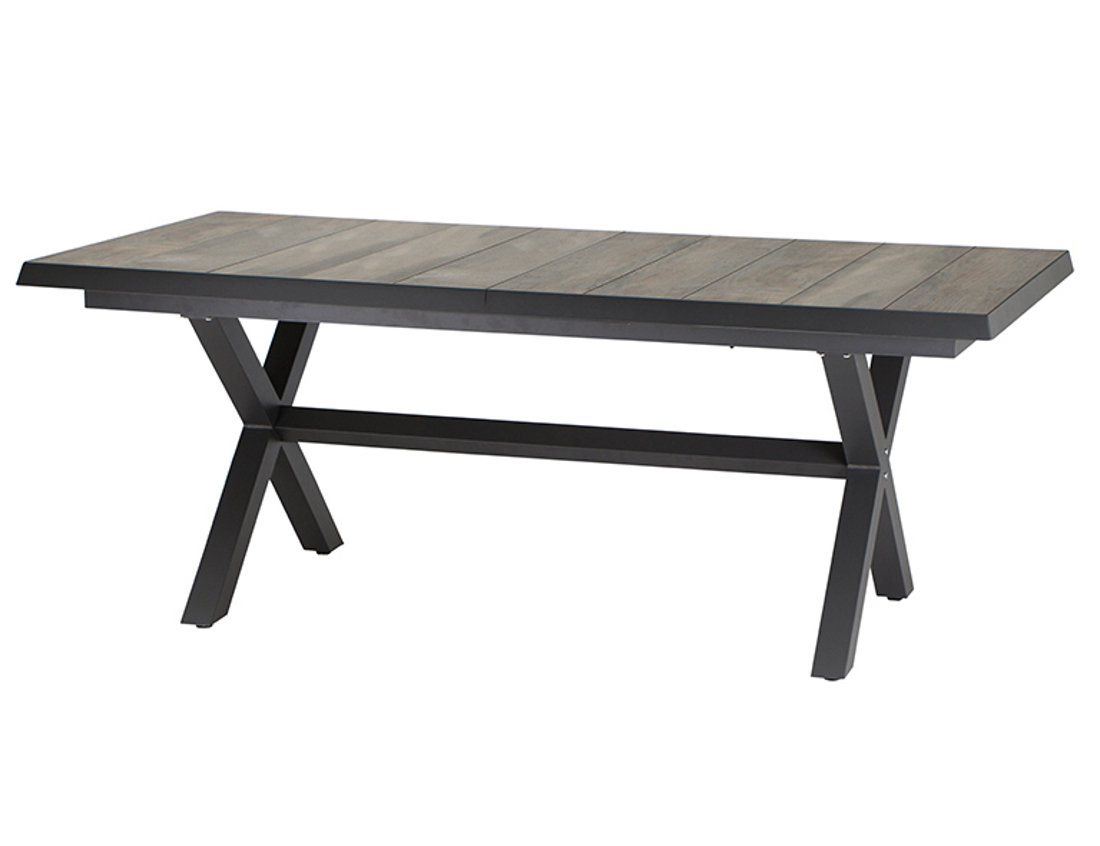 Siena Garden Sincro Ausziehtisch 200/260 x 100 anthrazit / washed grey