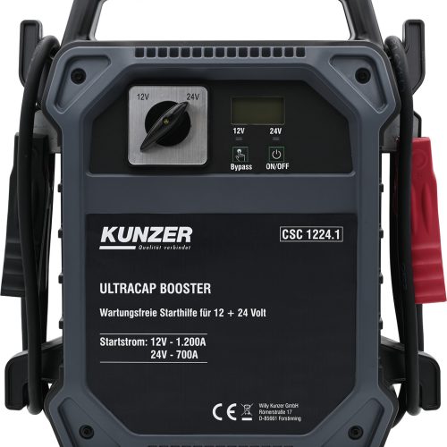 Kunzer Wartungsfreie Starthilfe 12 + 24 V mit Ultrakondensatortechnik CSC1224.1 Kunzer Wartungsfreie Starthilfe 12 + 24 V mit Ultrakondensatortechnik CSC1224.1
