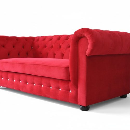 Chesterfield 3 Sitzer Couch Polster Textil Couchen Sofa Sitz Wohnzimmer