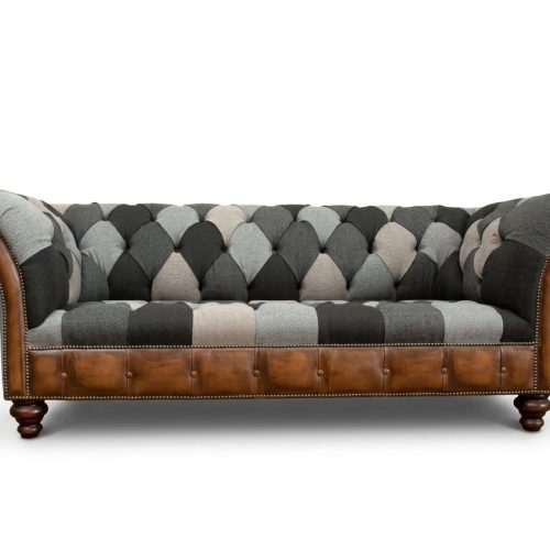 Chesterfield Design Couch 3er Deisitzer Couchen Stoff Sofa Sitz Polster Sofas