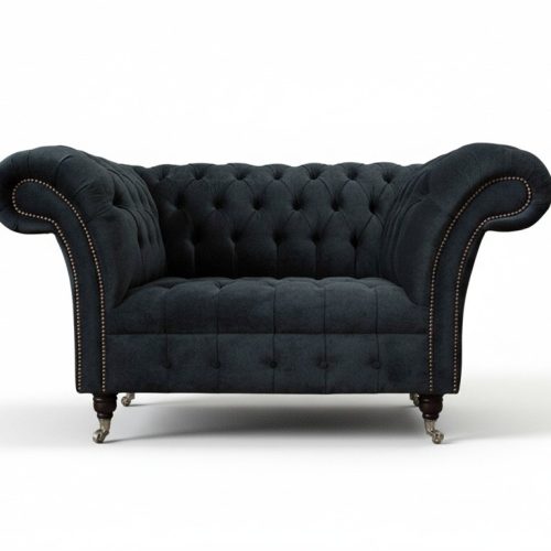 Chesterfield Design Sofa Sessel Polster Luxus Textil Couchen 1 Sitzer