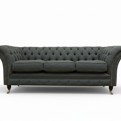 Chesterfield Dreisitzer Sofa Grau Moderne Couchen Sofas Design Couch