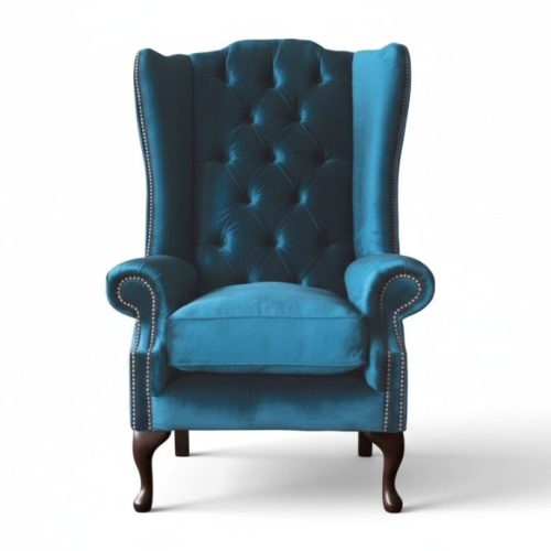 Chesterfield Sessel Ohrensessel Couch 1 Sitzer Sofa Textil Stoff Couch
