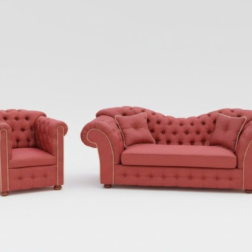 Chesterfield Set 3+1 Sitzer Sofagarnitur Stoff Design Couch Polster Sitz Sofas