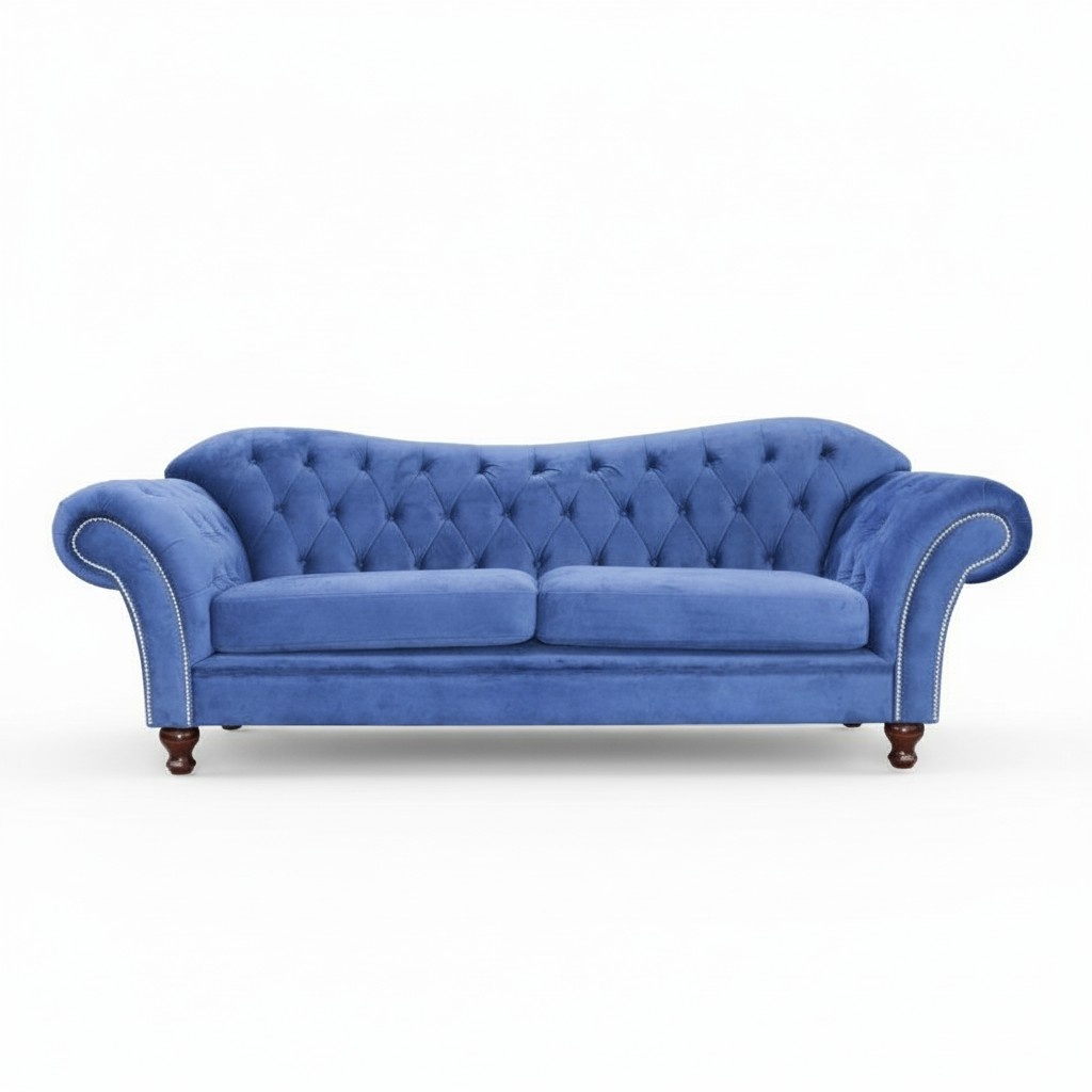 Chesterfield Sofa SHEFFIELD 3 Sitzer mit Bettfunktion Couch Sofas Couchen Neu