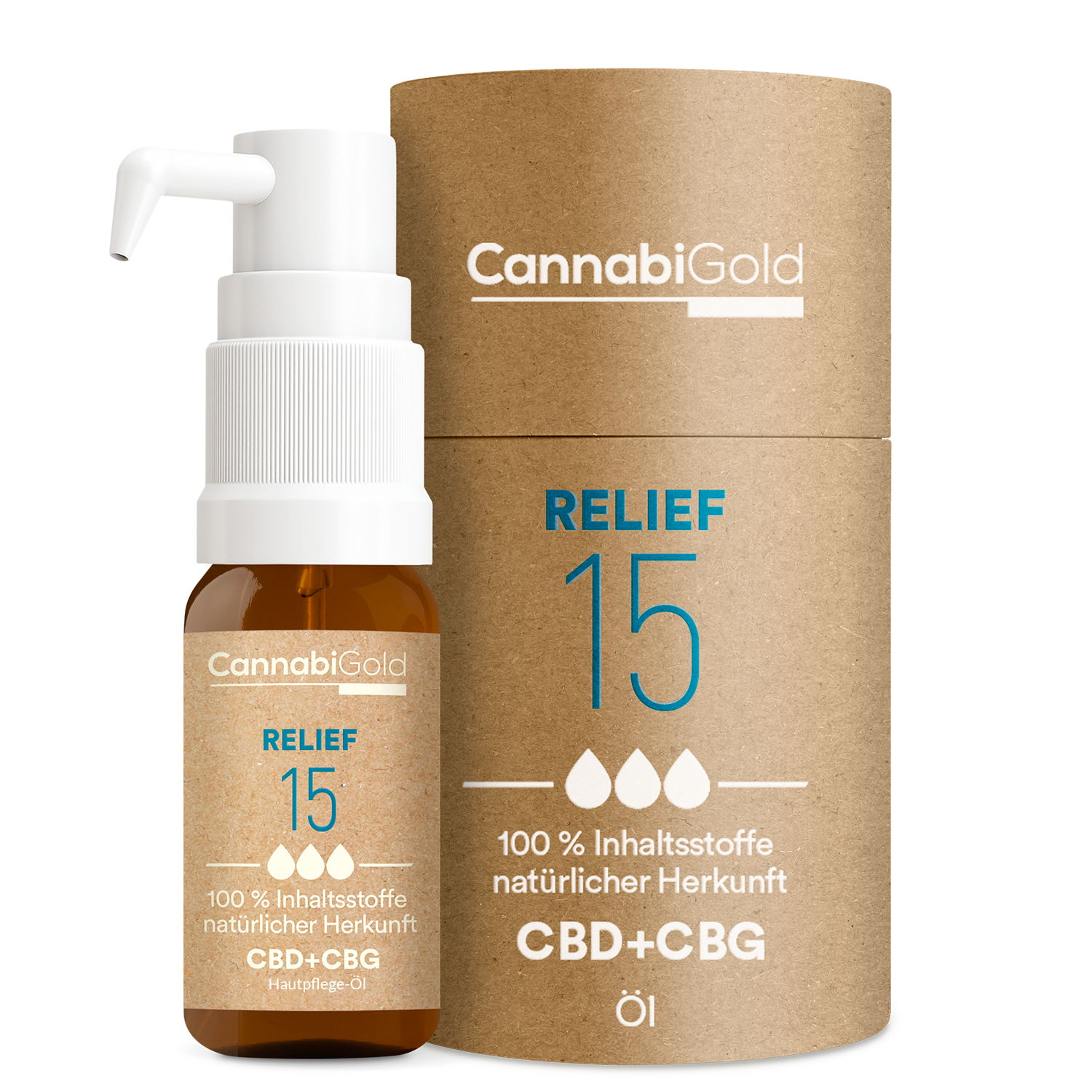 CannabiGold® Relief 15 CBD- und CBG-Öl CannabiGold® Relief 15 CBD- und CBG-Öl