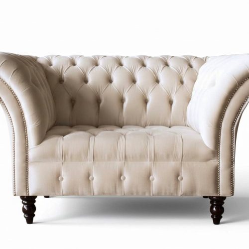 Couch Polster Sofa Textil Chesterfield Couchen 1,5 Sitzer Einsitzer Rosa