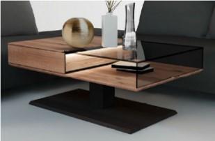 Couchtisch KILVA ca. B70 H49 cm in Kernesche gebürstet - Gallery 1 Couchtisch KILVA ca. B70 H49 cm in Kernesche gebürstet